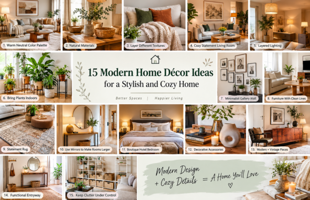 15 Modern Home Décor Ideas for a Stylish and Cozy Home